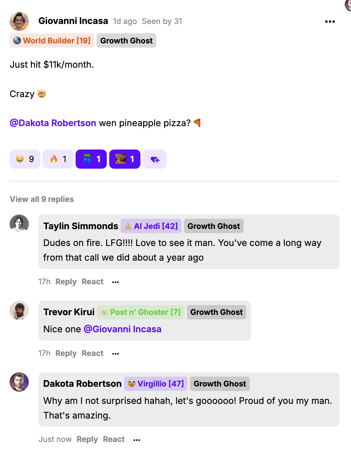 Giovanni Incasa — $11K/month
